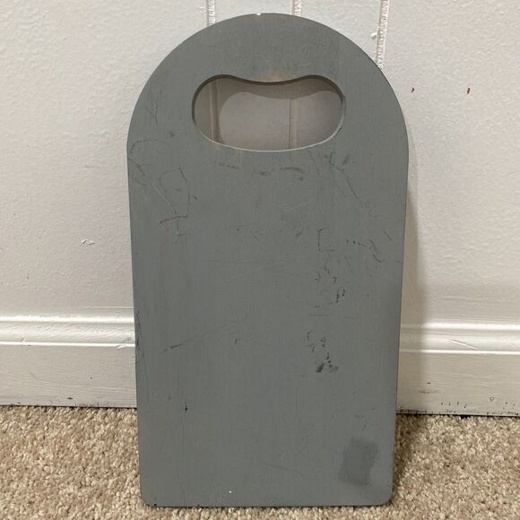 Hand Painted Cutting Board Holiday Santa Snowman Signed By Artist - Picture 2 of 5